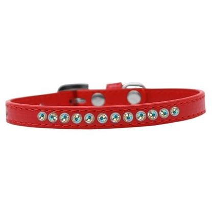 Picture of AB Crystal Size 8 Red Puppy Collar