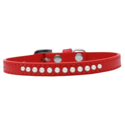 Picture of Pearl Size 12 Red Puppy Collar