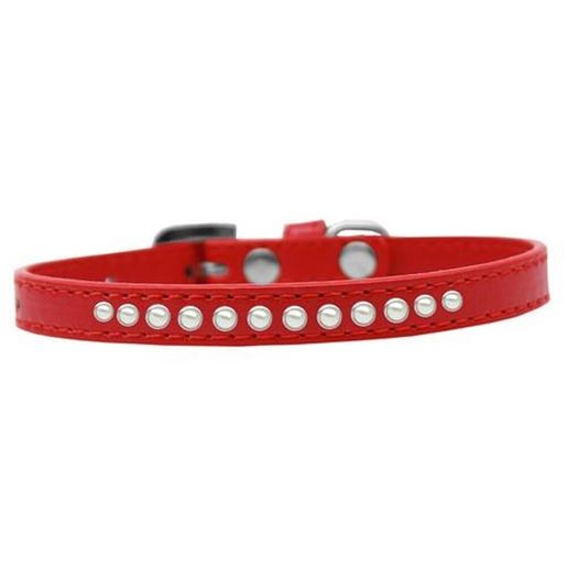 Picture of Pearl Size 14 Red Puppy Collar