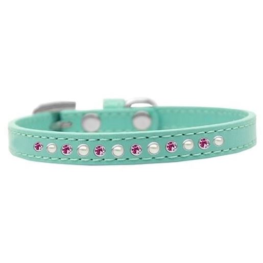 Picture of Pearl and Pink Crystal Size 12 Aqua Puppy Collar