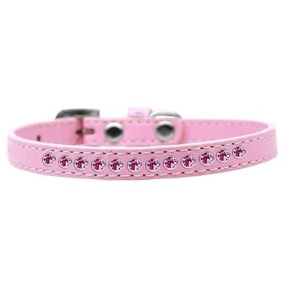 Picture of Bright Pink Crystal Size 12 Light Pink Puppy Collar