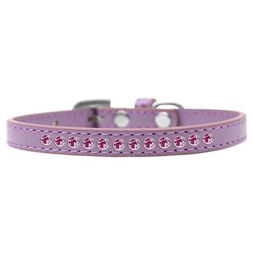 Picture of Bright Pink Crystal Size 14 Lavender Puppy Collar