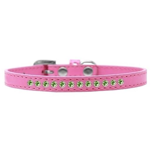 Picture of Lime Green Crystal Size 16 Bright Pink Puppy Collar