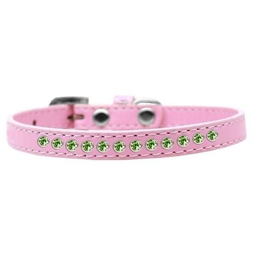 Picture of Lime Green Crystal Size 10 Light Pink Puppy Collar