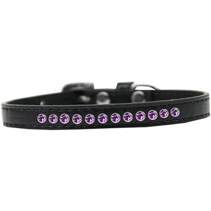 Picture of Purple Crystal Size 14 Black Puppy Collar