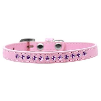 Picture of Purple Crystal Size 10 Light Pink Puppy Collar