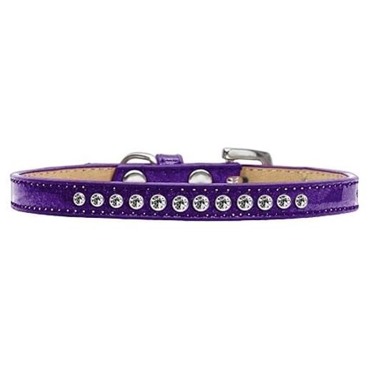 Picture of Clear Crystal Size 12 Purple Puppy Ice Cream Collar