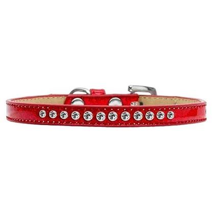 Picture of Clear Crystal Size 10 Red Puppy Ice Cream Collar