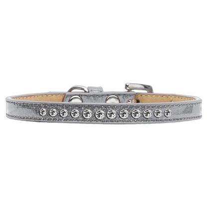 Foto de Clear Crystal Size 14 Silver Puppy Ice Cream Collar