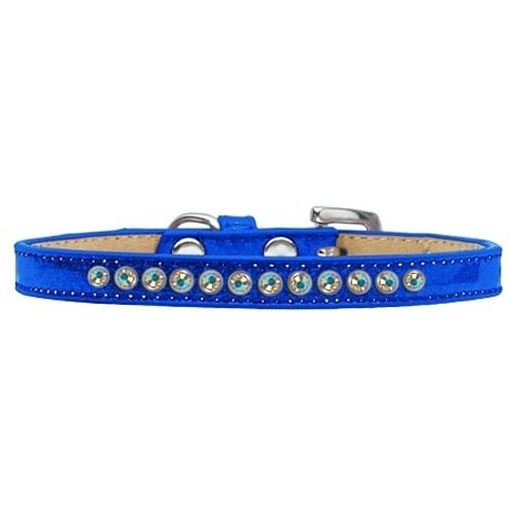 图片 AB Crystal Size 8 Blue Puppy Ice Cream Collar