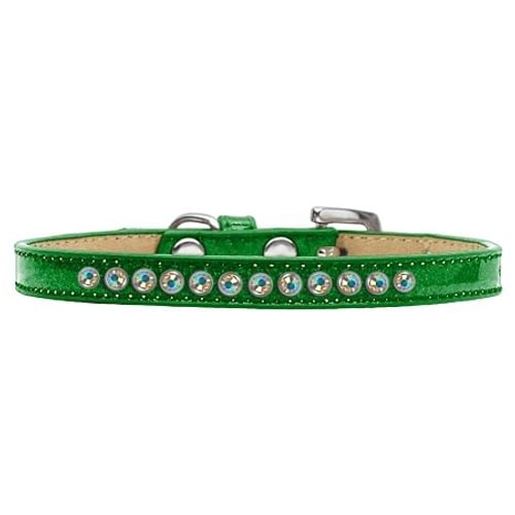 图片 AB Crystal Size 16 Emerald Green Puppy Ice Cream Collar