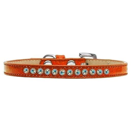 Picture of AB Crystal Size 16 Orange Puppy Ice Cream Collar