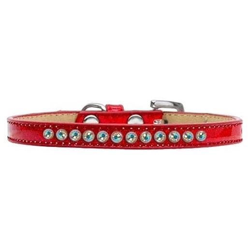 Picture of AB Crystal Size 10 Red Puppy Ice Cream Collar