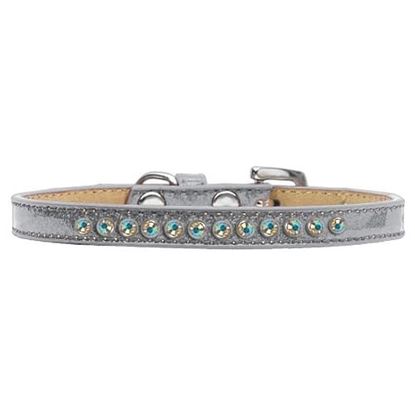 Picture of AB Crystal Size 14 Silver Puppy Ice Cream Collar