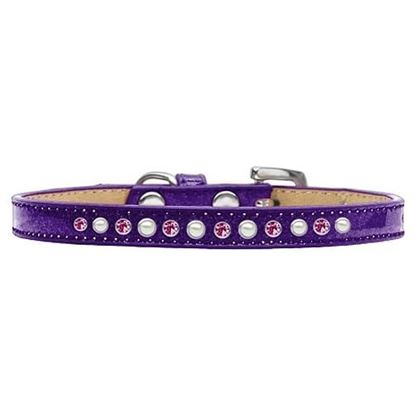 Picture of Pearl and Pink Crystal Size 10 Purple Puppy Ice Cream Collar