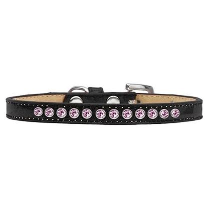 Picture of Light Pink Crystal Size 12 Black Puppy Ice Cream Collar