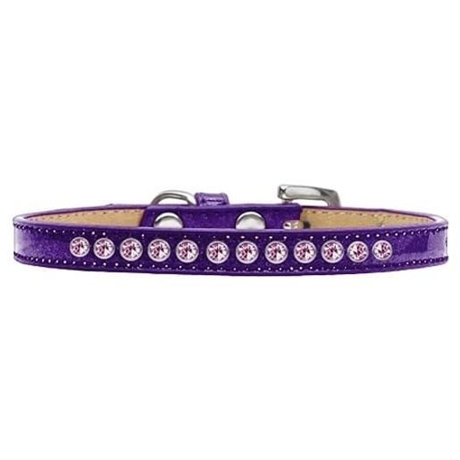 Picture of Light Pink Crystal Size 8 Purple Puppy Ice Cream Collar