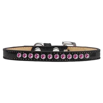 Picture of Bright Pink Crystal Size 10 Black Puppy Ice Cream Collar