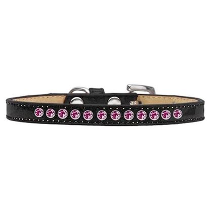 Picture of Bright Pink Crystal Size 12 Black Puppy Ice Cream Collar