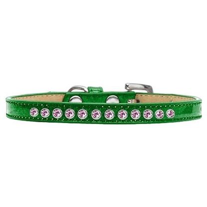 Picture of Bright Pink Crystal Size 10 Emerald Green Puppy Ice Cream Collar