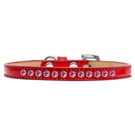 Picture of Bright Pink Crystal Size 10 Red Puppy Ice Cream Collar