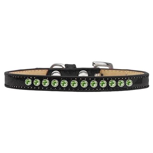 Picture of Lime Green Crystal Size 10 Black Puppy Ice Cream Collar