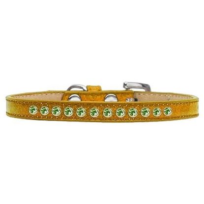 Picture of Lime Green Crystal Size 10 Gold Puppy Ice Cream Collar