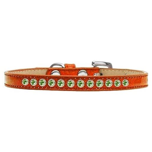 Picture of Lime Green Crystal Size 10 Orange Puppy Ice Cream Collar