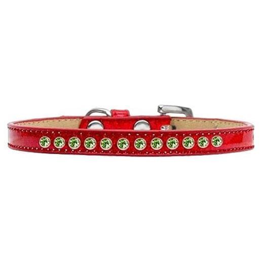 Picture of Lime Green Crystal Size 10 Red Puppy Ice Cream Collar