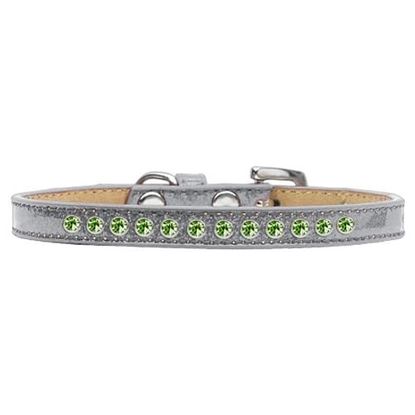 Picture of Lime Green Crystal Size 14 Silver Puppy Ice Cream Collar