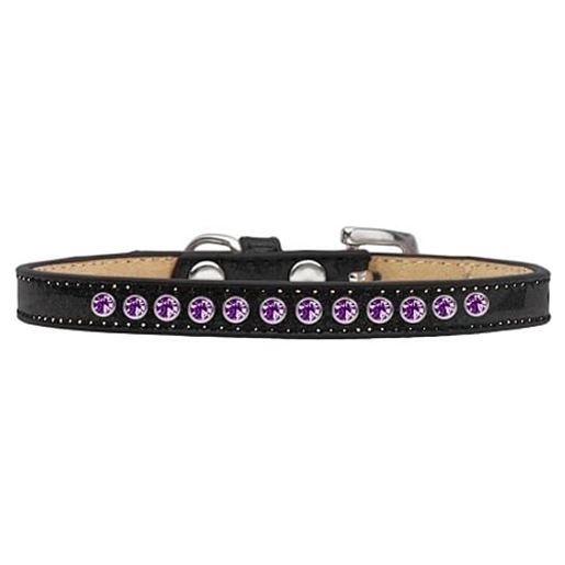 Picture of Purple Crystal Size 10 Black Puppy Ice Cream Collar