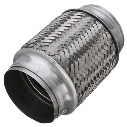 Picture of Exhaust Flex Pipe Tube Stainless Steel Double Braid 3 Inch X 6 Inch w/ Ends Flexi