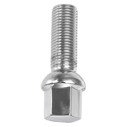 Picture of 35mm Thread Silver Car Tire Screw Radius Wheel Lug Nut Bolts For Audi