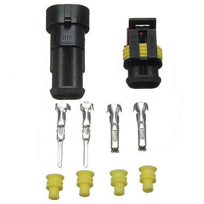 图片 Car Part 2 Pin Way Sealed Waterproof Electrical Wire Connector Plug