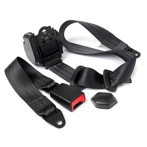 Picture of Universal Retractable 3 Point Auto Car Safety Seat Lap Belt Set Kit