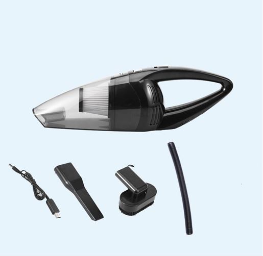 Picture of Color: Black, Model: Wireless - Wireless mini car vacuum cleaner