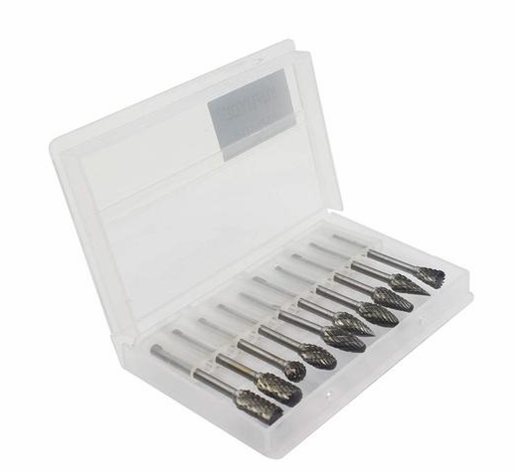 图片 Color: White, Size: 6mmx rod 2.35mm - Steel Carbide Rotary Burr Set