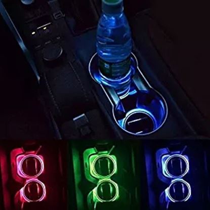 图片 Color: Blue, Size: M, Quantity: 1PC - Solar Powered LED Cup Mats