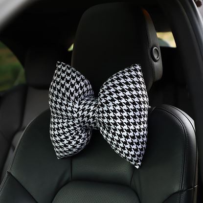 Picture of style: H - Car Printing Bowknot Headrest And Neck Cushion