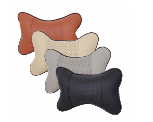 Picture of Color: Beige, quantity: 2pcs - 1pc SUV Car Seat Headrest Head Neck Rest Foam Padded Support Bone Pillow