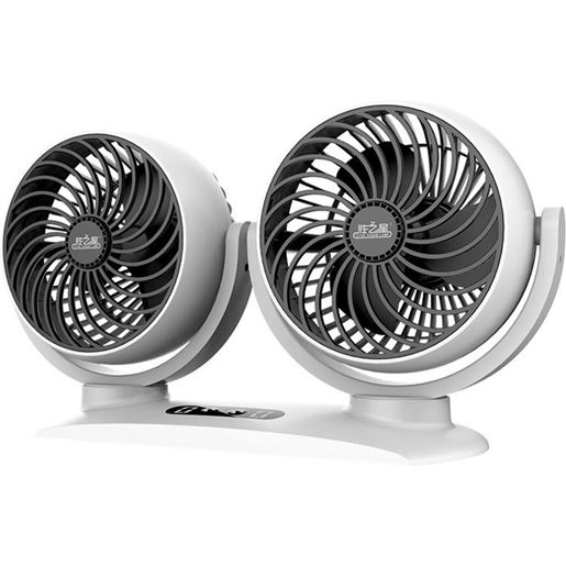 Picture of style: USB with fragran - Car Dual-Head Usb Fan 12v24V Powerful Cooling Electric Fan