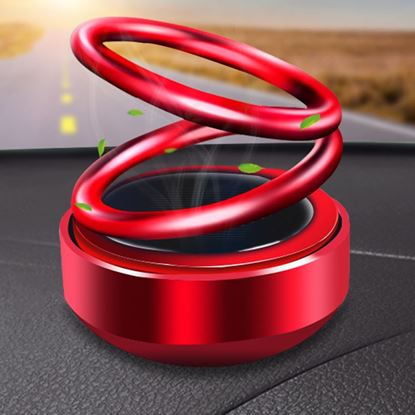 Picture of Color: Black - Solar Auto Rotation Car Air Freshener Perfume Seat