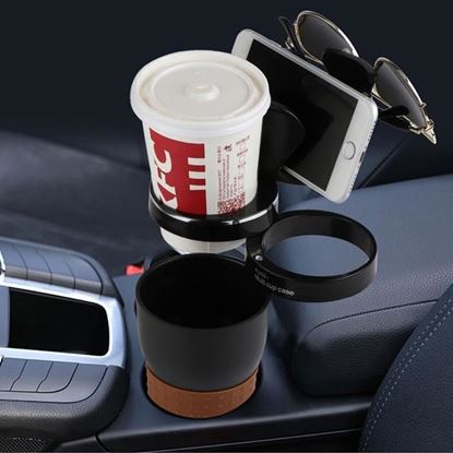 图片 Color: Black - Car Cup Holders Car-styling Car Truck Drink Water Cup Bottle Can Holder Door Mount Stand ABS Rubber Drinks Holders