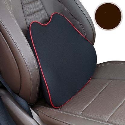 图片 Color: Black waist pillow - Car headrest neck pillow cervical spine pillow seat pillow