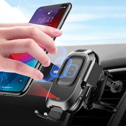 图片 Color: Black1 - Car holder wireless charging