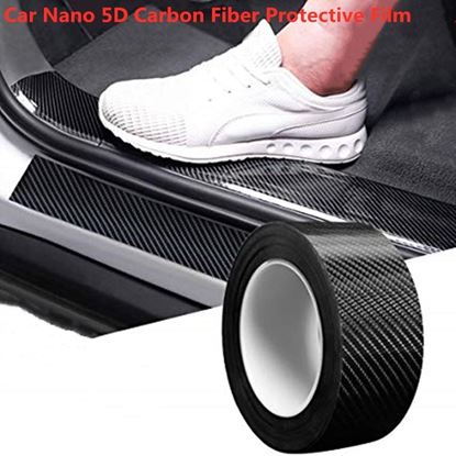 Picture of Color: Black, Size: 10cmX10m - 5D car door sill strip anti-stepping general bumper