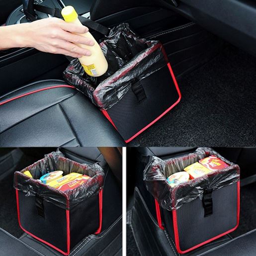 Picture of Practical Foldable oxford car storage bag for toys clothes seat buckles wastebasket SUV Trunk Organizer for car Garbage bag