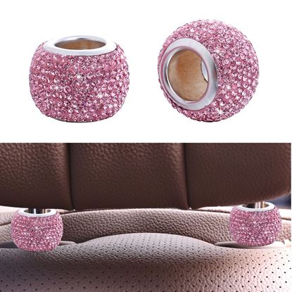 图片 Diamond-Studded Car Seat Headrest Decoration Gm Headrest Decoration Ring