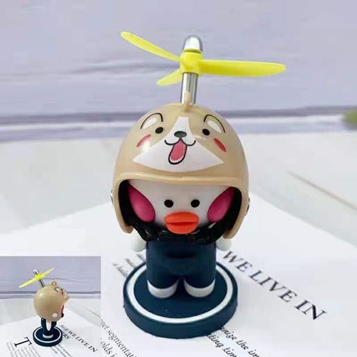 图片 Bamboo Dragonfly Helmet Cartoon Doll Creative Car Decoration