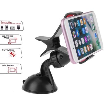 图片 Car phone holder with clip GPS Navigator PVC suction cup bracket